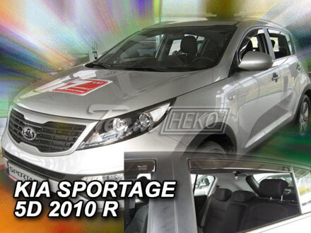 Deflektory KIA SPORTAGE III od 2010 do 2015 + zadné deflektory