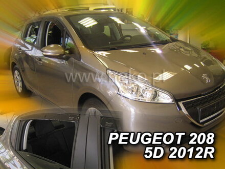 Deflektory PEUGEOT 208 5dv od 2012 do 2019 + zadné deflektory