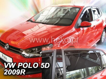 Deflektory VW POLO V 5dv od 2009 + zadné deflektory