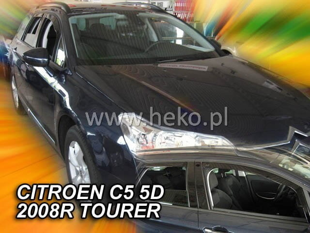 Deflektory CITROEN C5 TOURER od 2008 do 2017 + zadné deflektory