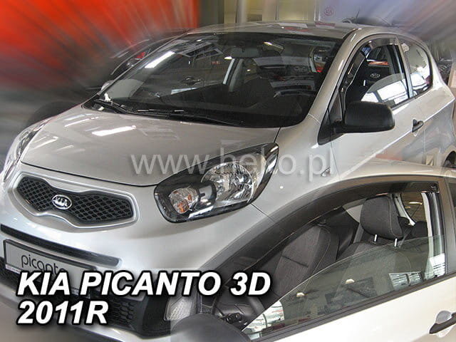 Deflektory KIA PICANTO II 3dv od 2011 do 2017