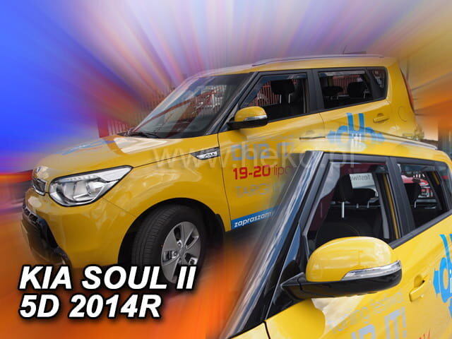 Deflektory KIA SOUL II od 2014 do 2019 + zadné deflektory