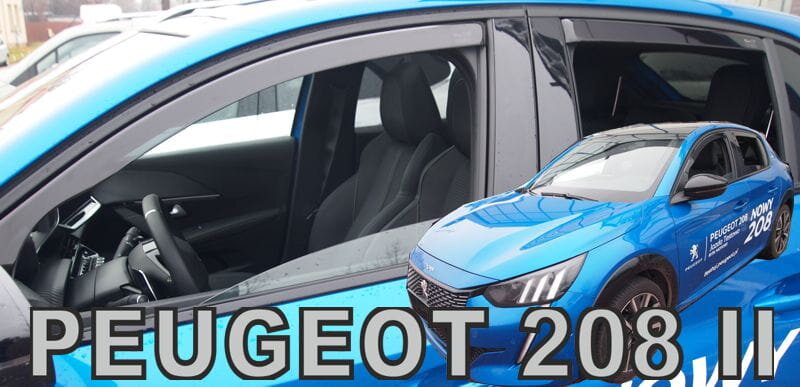 Deflektory PEUGEOT 208 II od 2019 + zadné deflektory