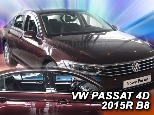 Deflektory VW PASSAT B8 sedan od 2014 + zadné deflektory